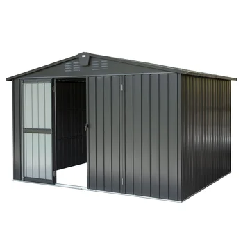 Metal Tool Sheds Storage House Free Shipping Outdoor Storage Shed 10x8 Ft Black