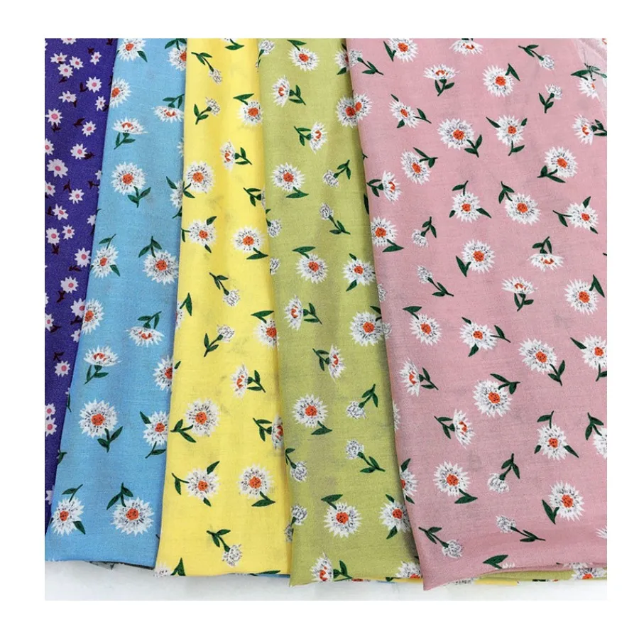 Вискозная ткань из вискозы с цветочным принтом 100% фруктовым 100 вискозная