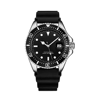 High Quality automatic watch Seiko movement waterproof rubber dive watch mechanical