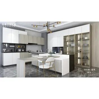 Modern Designs High End Diy Furniture Affordable Flat Pack Full Standard Wood Kitchen Cabinets Set