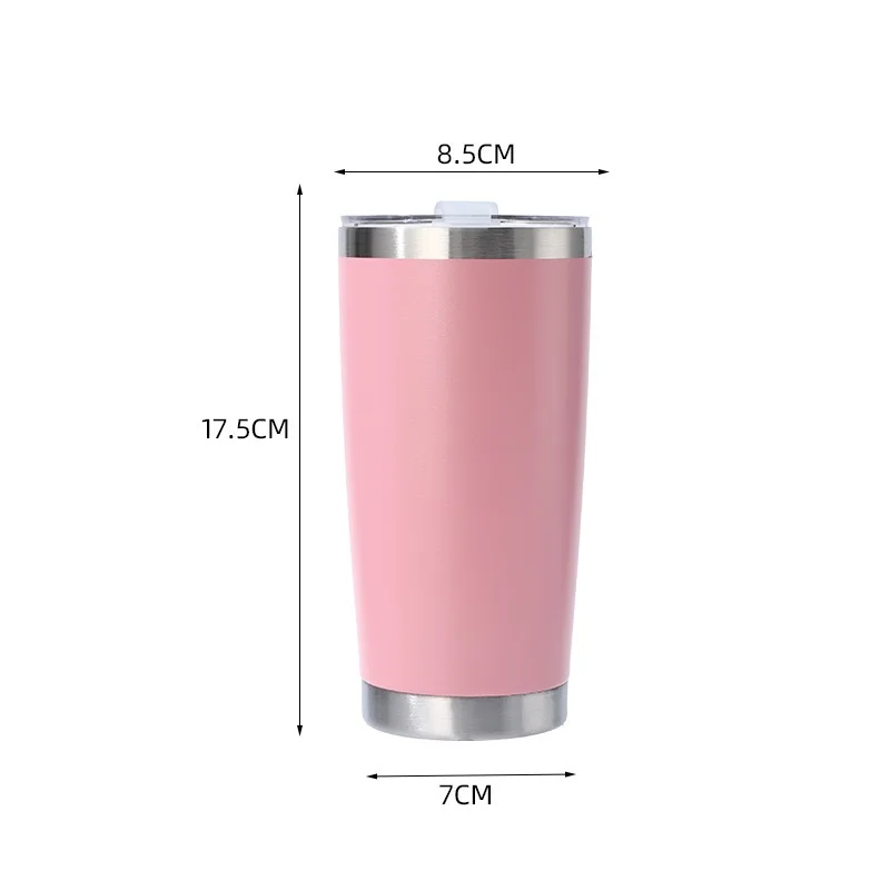 Holiday Gift 20oz Vacuum Insulated Stainless Steel Tumbler Reusable Thermal Mug For Home Travel Car Office Bulk Customized Order