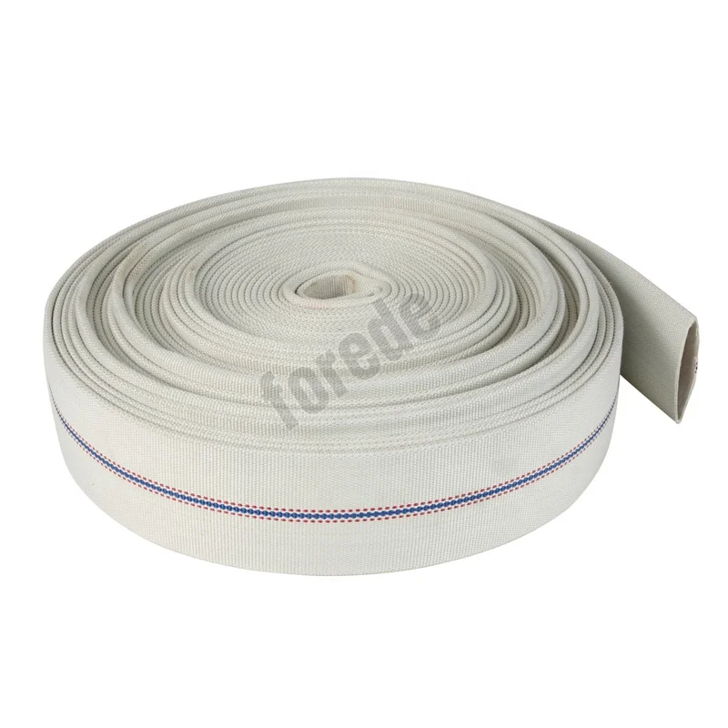 扁平帆布消防水带与黑色linner