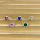Gemstone Factory Low Price Round Multicolor Fancy Zircon Jewelry Boutique Jewelry Gemstone Rings