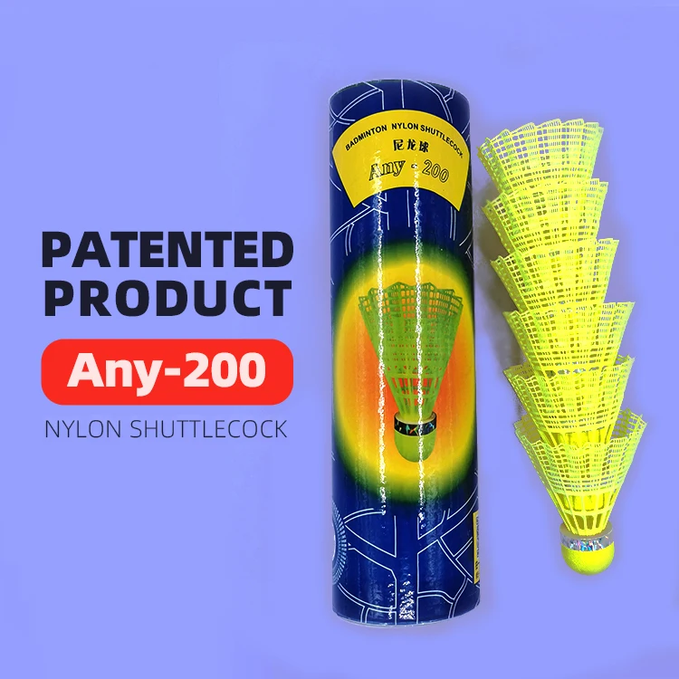 2024 hot sale Cheap Nylon Training Shuttlecock Yellow Nylon Leaf Badminton Shuttlecock Badminton