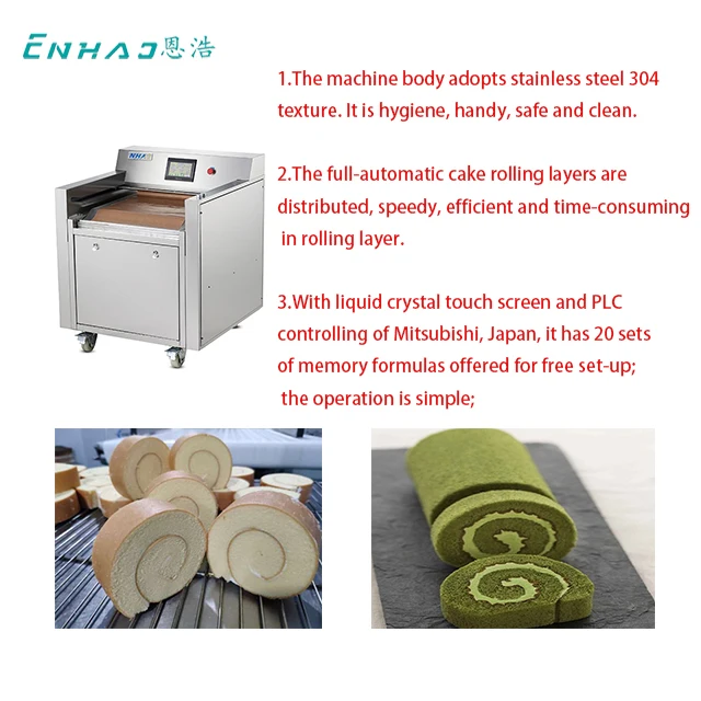 Commercial Automatic Cake Rolling Machine and Equipment swiss Roll Cake swiss Roll Cake Production Line