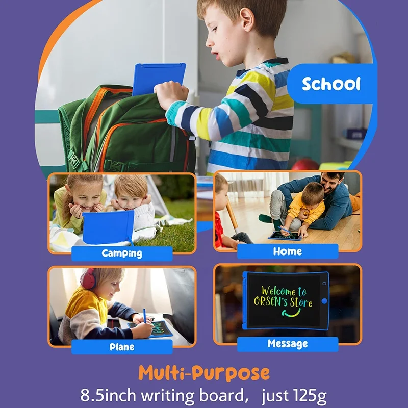 Электронная Мини-доска для девочек и мальчиков, 8,5 дюйма