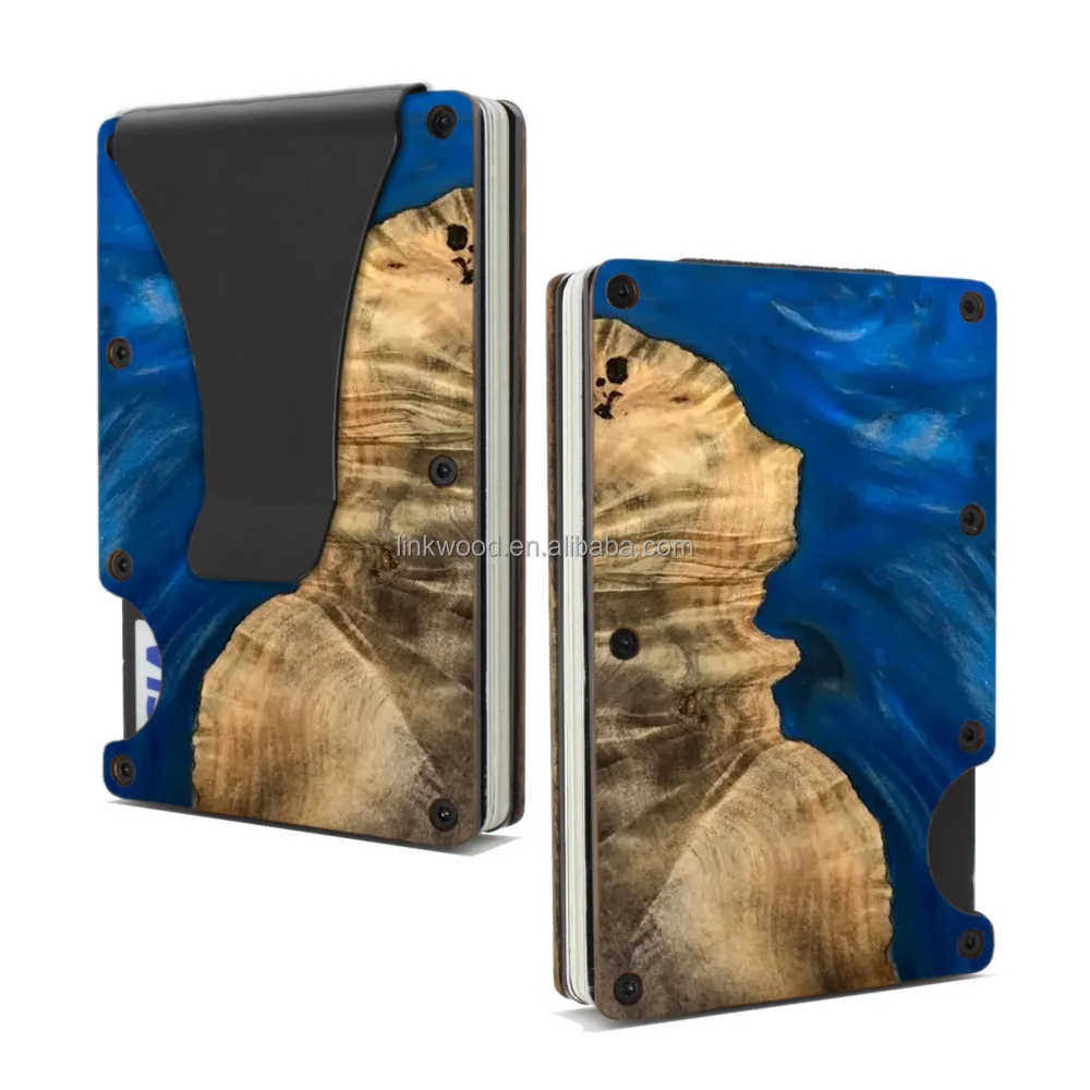 Men Carbon Fiber Leather Mobile Phone Wallet Card Holder Wallet Double