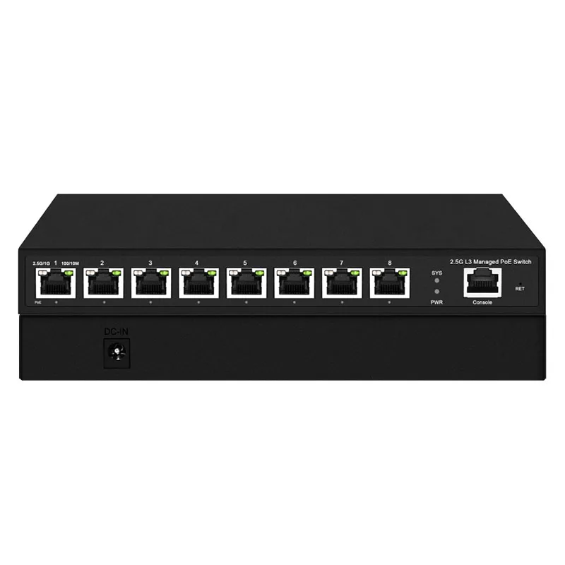 L3 switch 8 portů 2.5G POE řízený switch