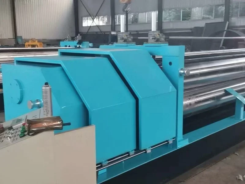 3M Horizontal Corrugated Steel Roof Sheet Roll Forming Machine PLC Control Used Tile Barrel Type Pressing Metal Corrugation