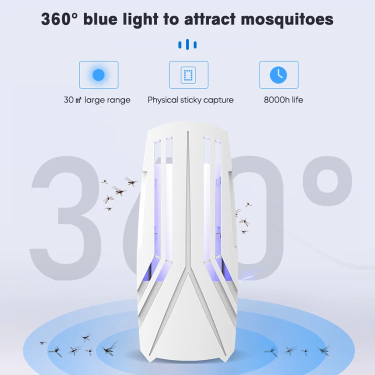 Customize High Efficiency Bug Zapper Mini UV Night Light 10w Electric Pest Control Machine by Glue Board