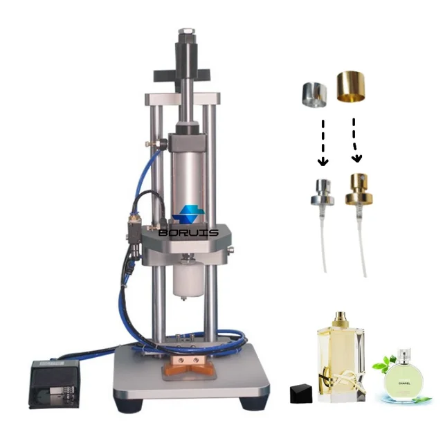 Semi-automatic Pneumatic Capping Machine for Perfume Glass Bottle Press Cap Machine Perfume Collar Press Machine