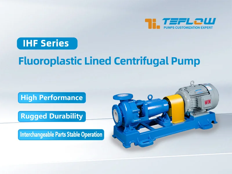 Horizontal FEP PTFE ETFE PVDF Centrifugal Chemical Pump Transfers ...