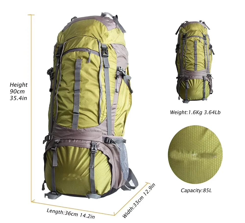 Custom Lightweight Waterproof Mountain Rucksack National Style Hiking Backpack with Open Closure for Travelling