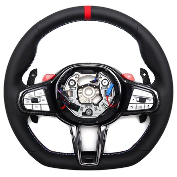 FOR BMW F30 Steering Wheel M1 M2 M3 M4 M5 F10 F20 F22 F36 F40 F90 E90 E91 E70 Plat Leather Hand Grip