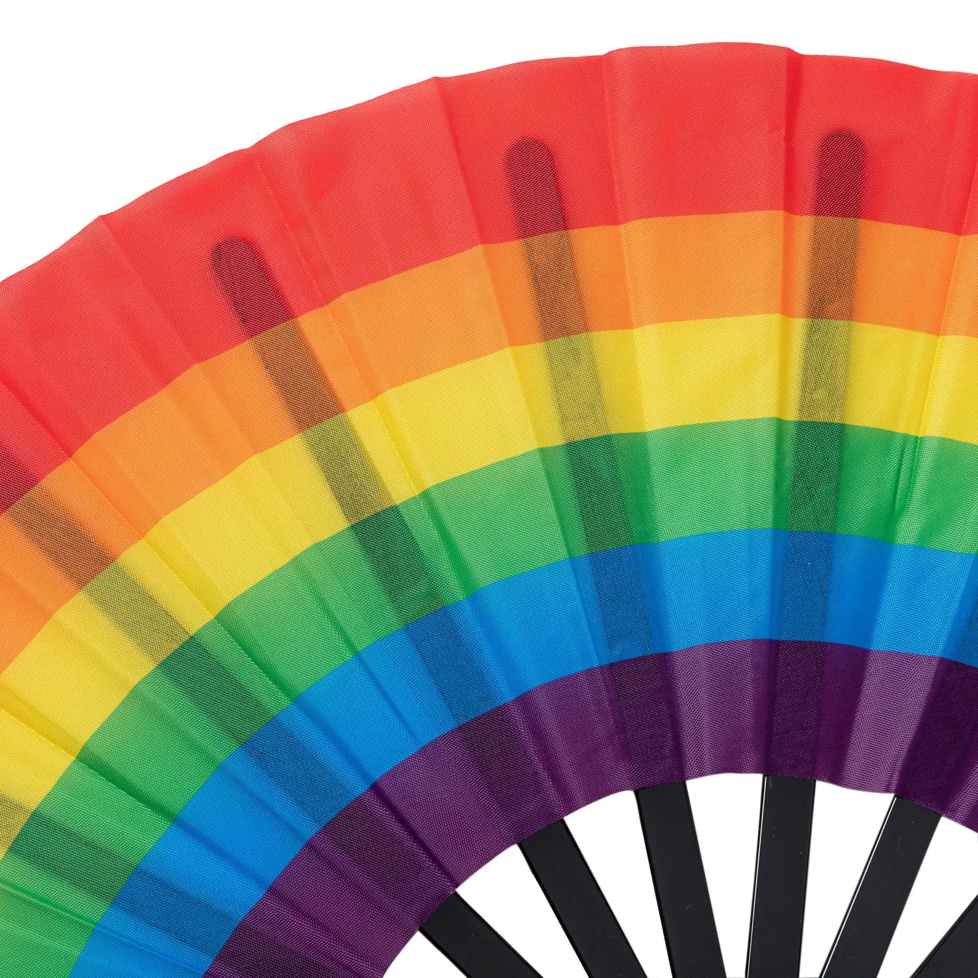 Высококачественный ручной вентилятор LGBT персонализированный Радужный рекламный складной веер для
