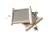 Double-sided wooden stick mirror 10*17cm