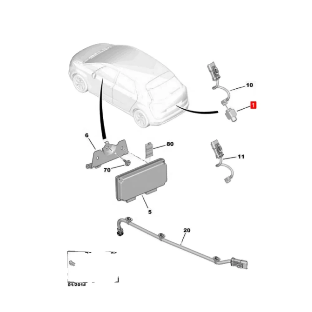 Panoramic Camera 9801146580 for Citroen C4 Picasso II