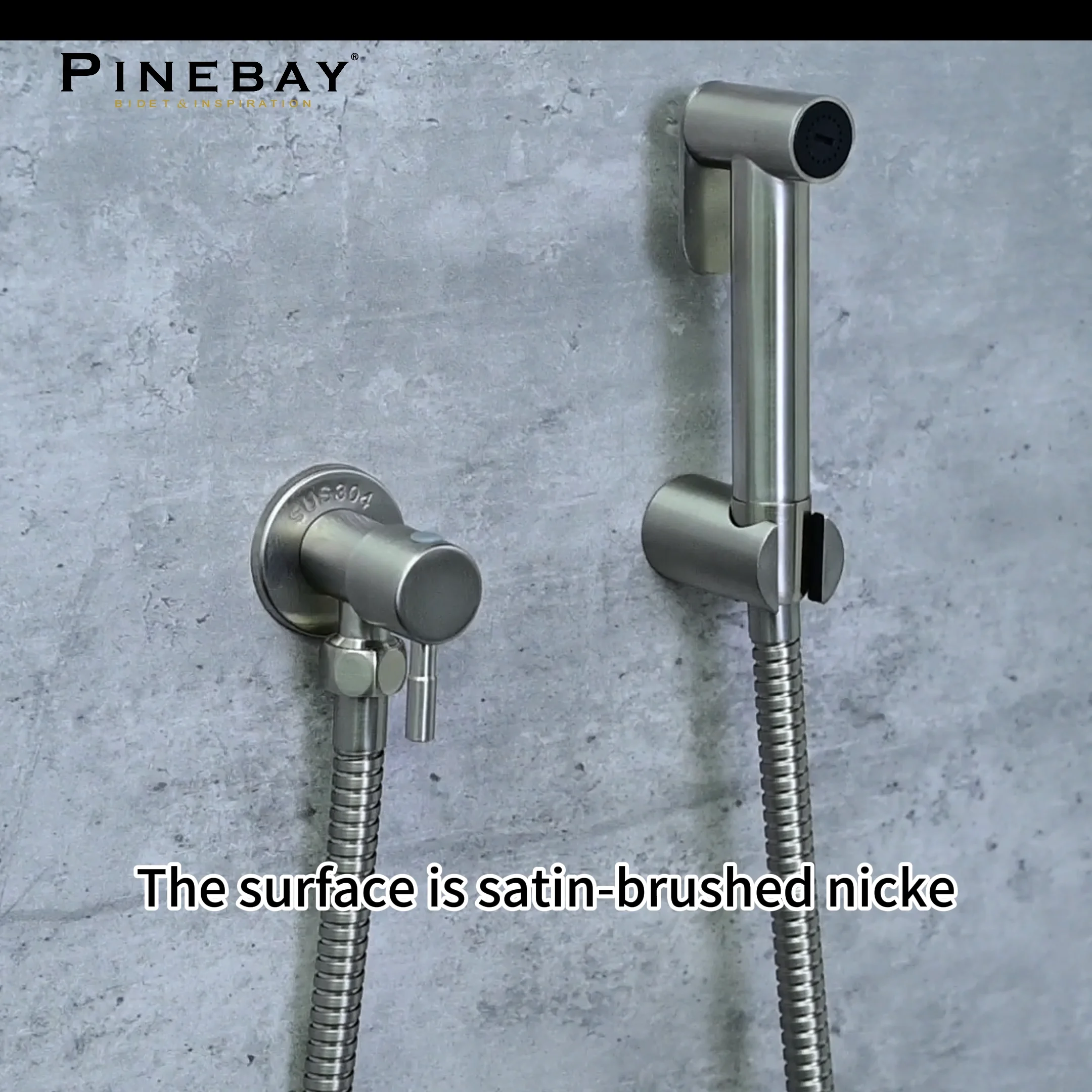 Pinebay Modern Bathroom Toilet Spray Faucet Muslim Shower Adjustable
