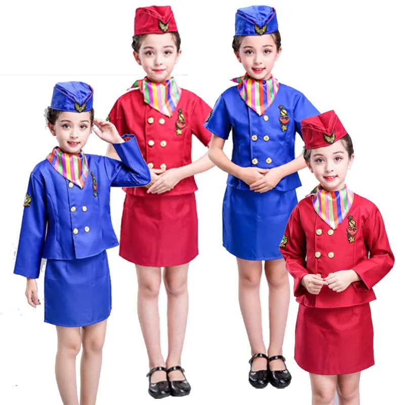 Flight Attendant Costume for Girls - Stewardess Costume Set By Dress  America