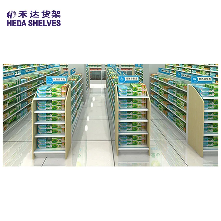 Multifunctional western medicine shelf display rack pharmacy display  shelves for medicine store _ Huicheng shelf