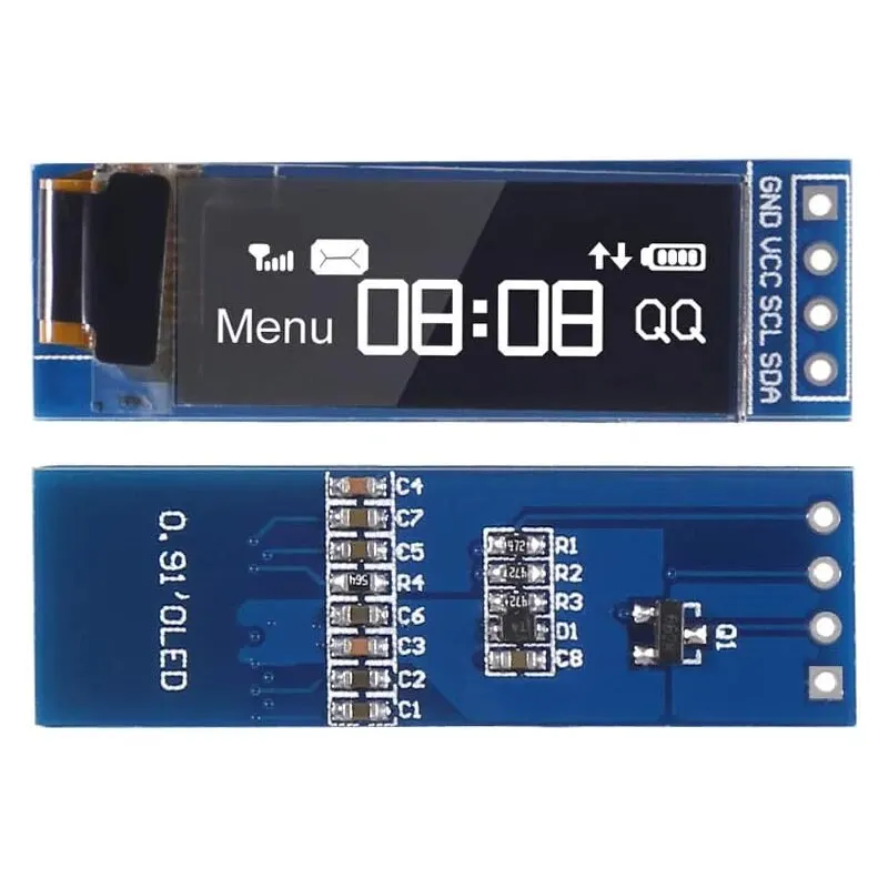 3-Pack 0.91" OLED Display Modules - 128x32 I2C LCD Screen For Arduino & Raspberry Pi