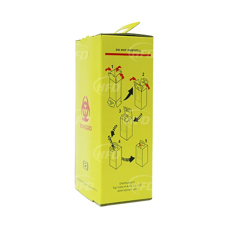 5L/10L Cardboard Sharps Container Biohazardous Medical Safety Box for Needle Disposal