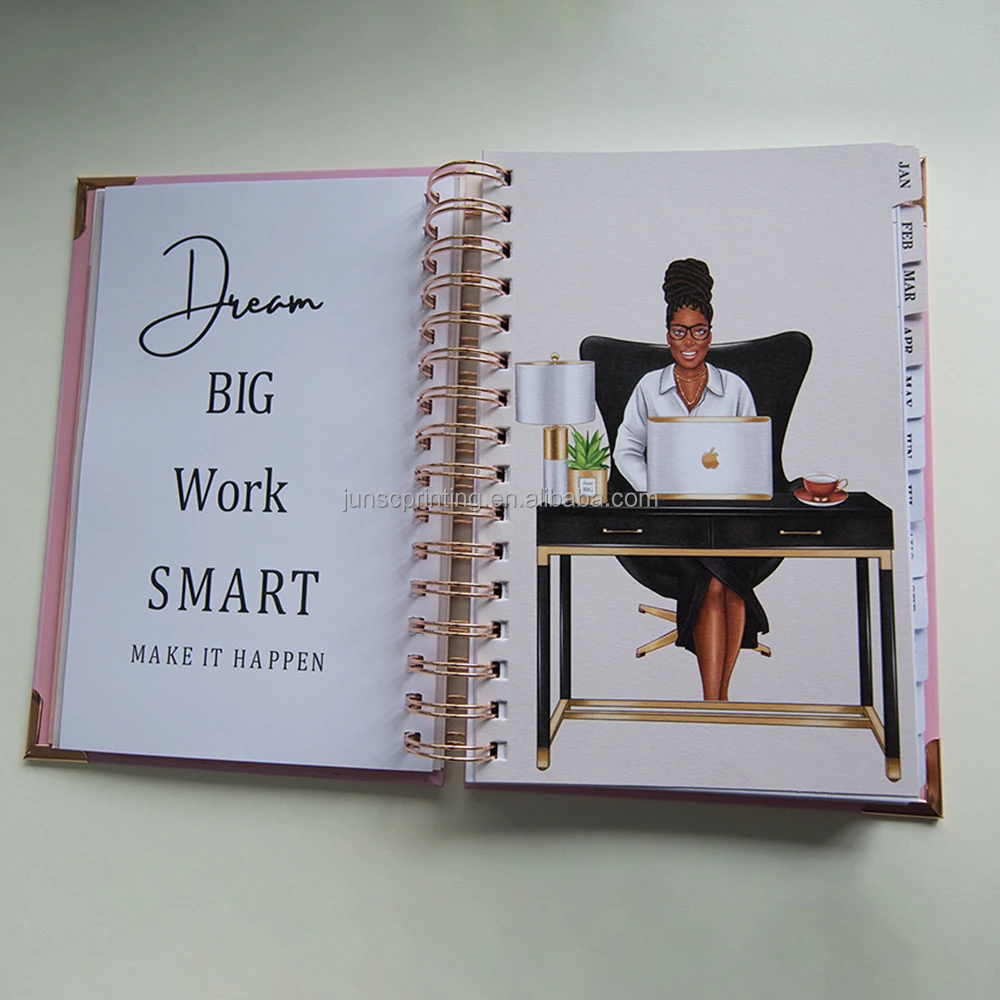 Customized Black Girl Boss Women A5 B5 A4 Bullets Notebooks Journal 12