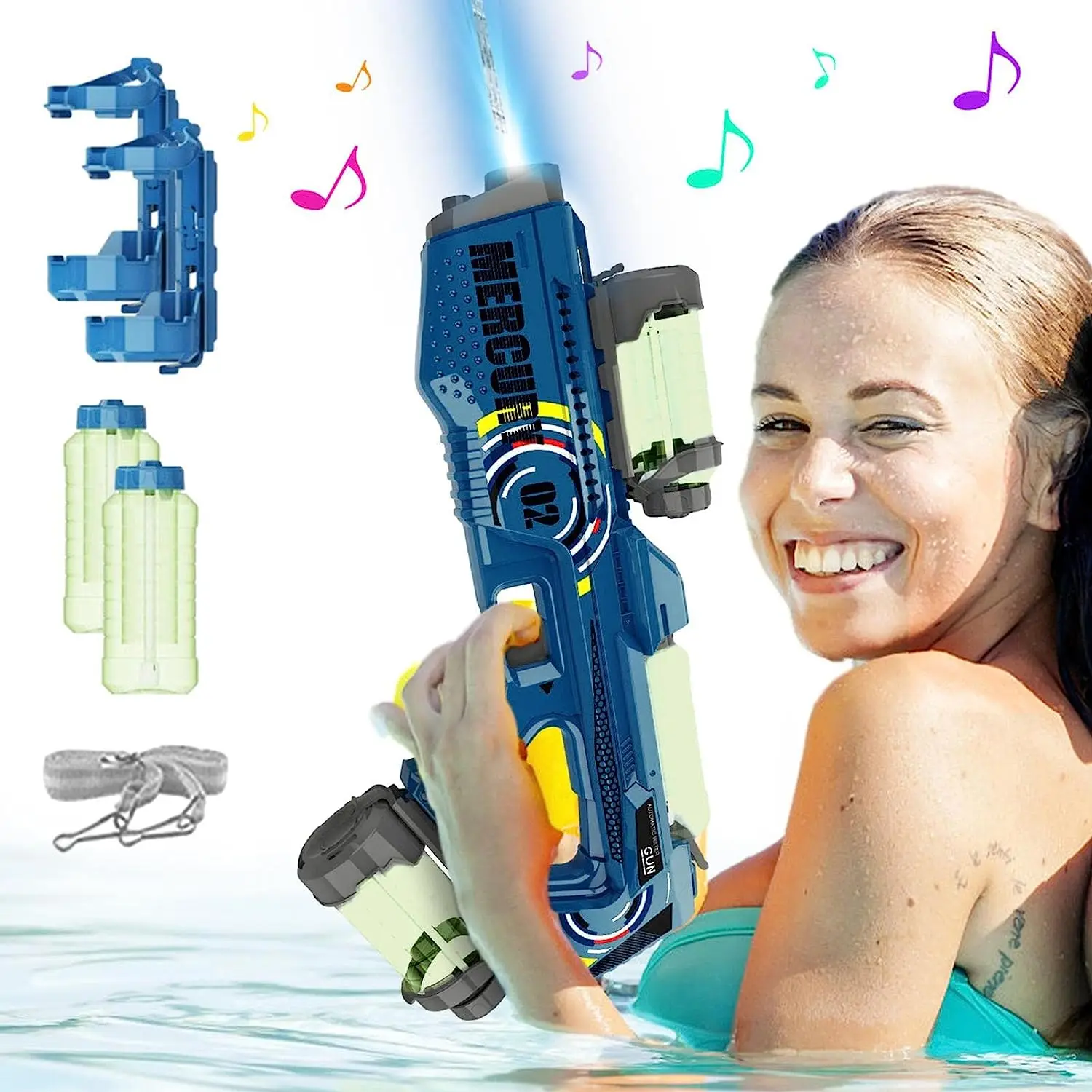 Powerful Automatic Water Pistol For Boys Realistic Electric Machine Gun