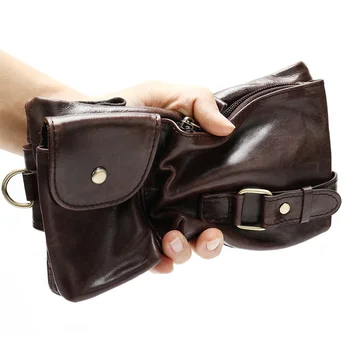 MARRANT Retro Outdoor Sport Leather Fanny Pack Men display picture 1