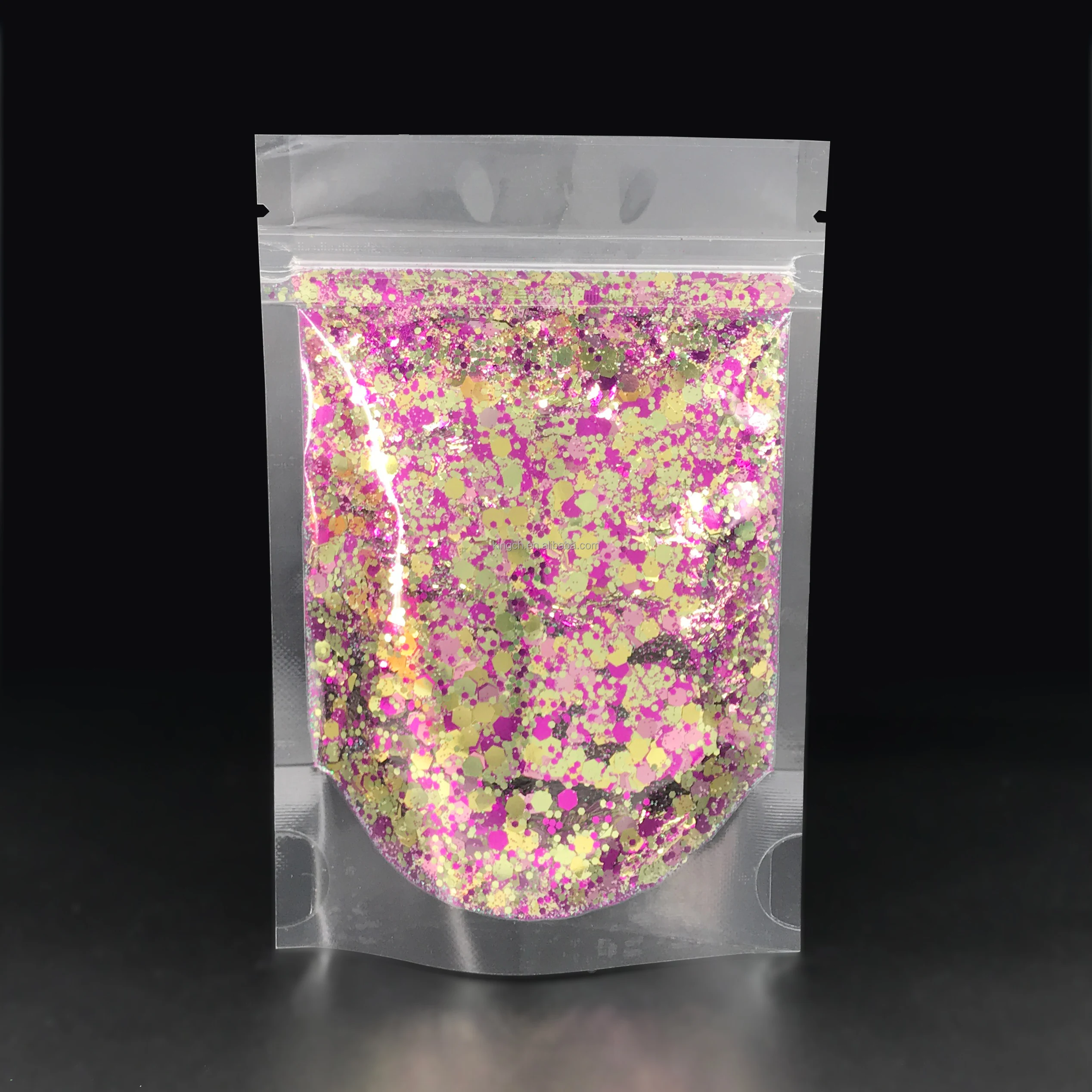 product top selling 2oz shaker shift bubble glitter color changing chunky mix glitter-18