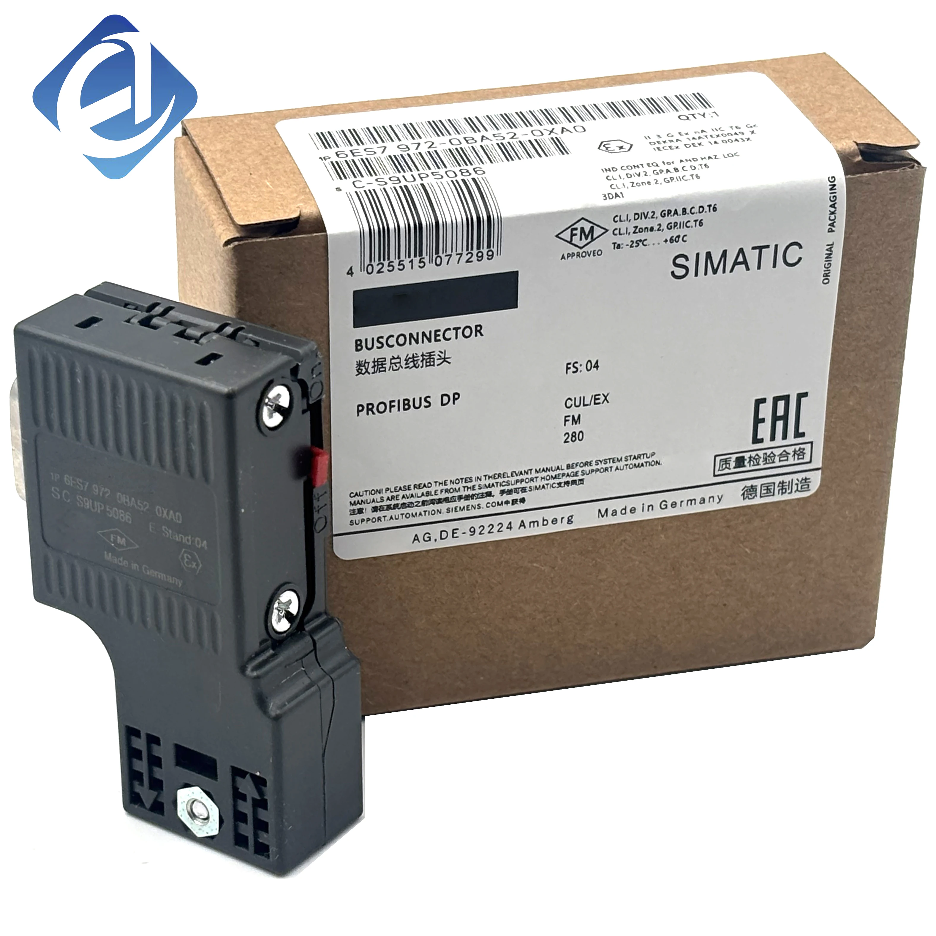 New Original 6ES7972-0BA52-0XA0 6ES7 972-0BA52-0XA0 Busconnector Stock in Warehouse