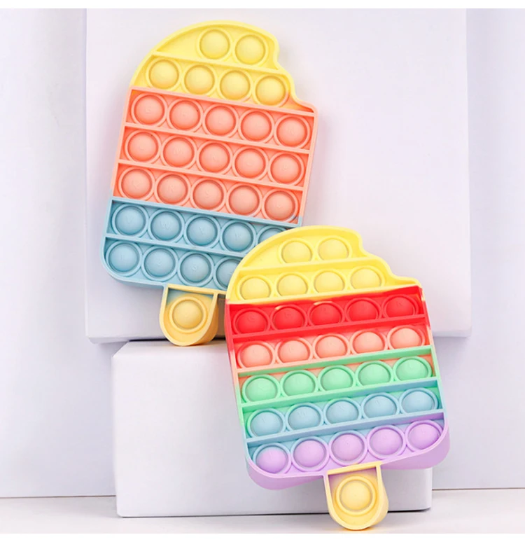 推动泡沫感官玩具 可爱冰淇淋奶昔围模式 成人儿童抗焦虑缓解自闭症工具礼品 Buy Pop Fidget Bubble Toys Push Pop Fidget Toy Pop Bubble Senses Fidget Toy