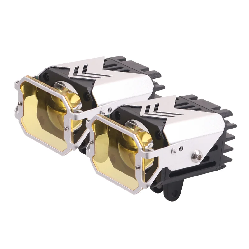 TIYPEOR Universal Motorcycle Spotlight Super Bright High Power Aluminum Auxiliary Headlight High/Low Beam Off-road Fog Light ATV