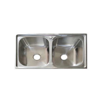 OEM Manufacturer 6838 Pressed Stainless Steel Kitchen Sink Factory Price Double Bowl Undermount Sinks