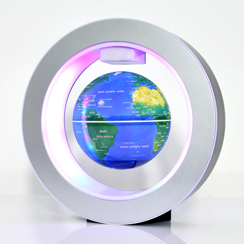 C Shape World Earth Map Rotating Magnetic Levitating Magnetic Floating ...