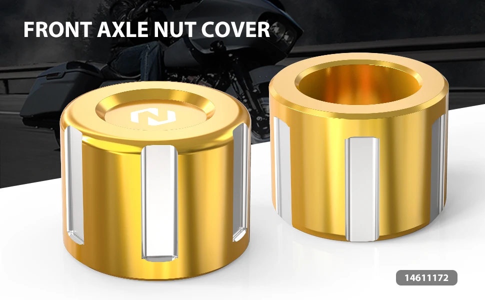 Nicecnc Front Axle Nut Covers Caps For Harley Electra Glide Standard