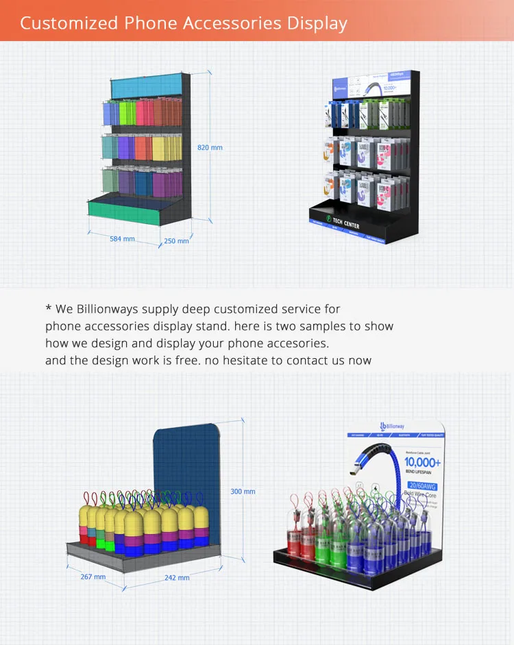 Acrylic Display Racks For Phone Charger 72pcs Charging Station Usb