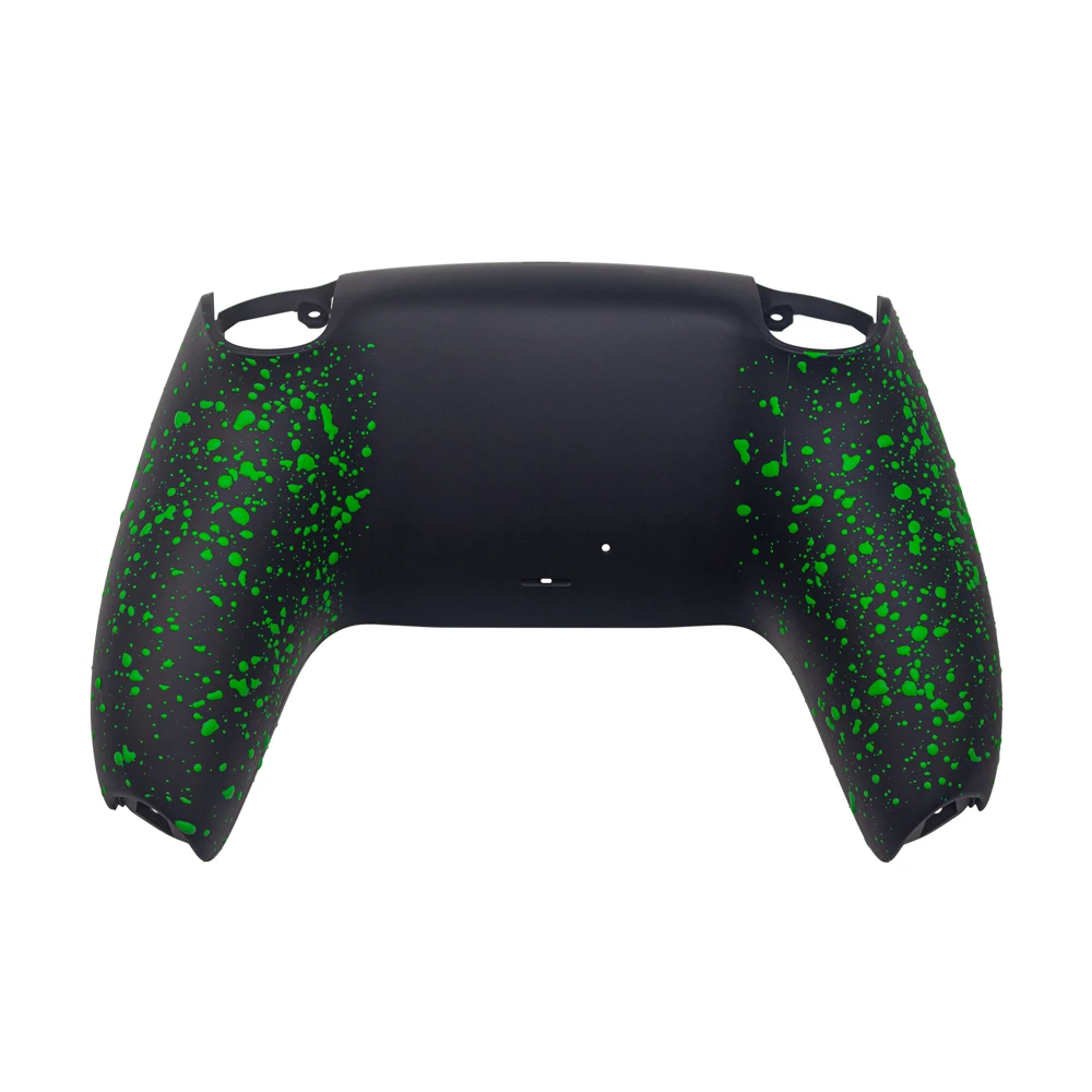 Customized 3D Rubber Splashed Grips With Black Back Shell Replacement for PS5 Controller Rear Case