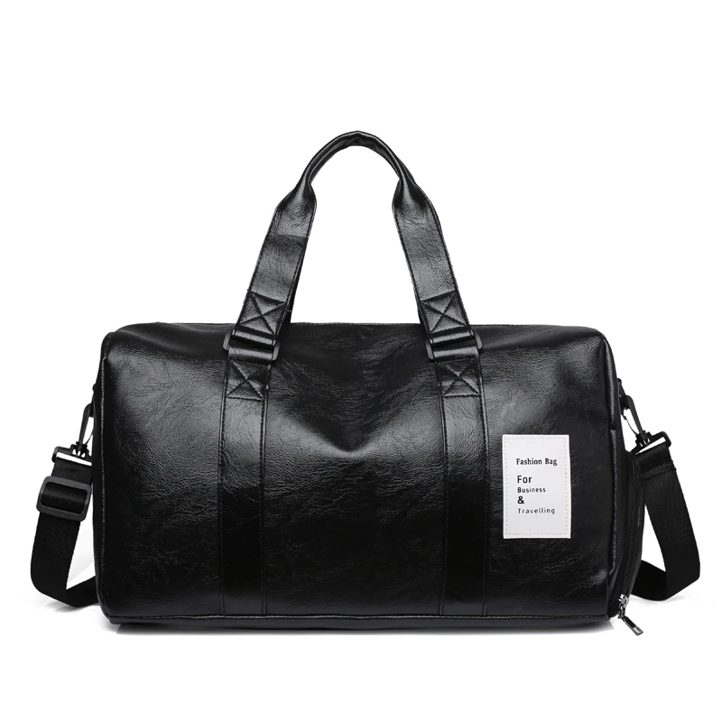 Wholesale Outdoor Fashion PU Leather Luggage Travel Bag Unisex Zipper Closure for Travel