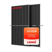 Longi Hi Mo 6 7 LR5-72HBD HPDC Bifacial Solar Panel 550W Dual Glass Photovoltaic Panel PV Module Jiangsu