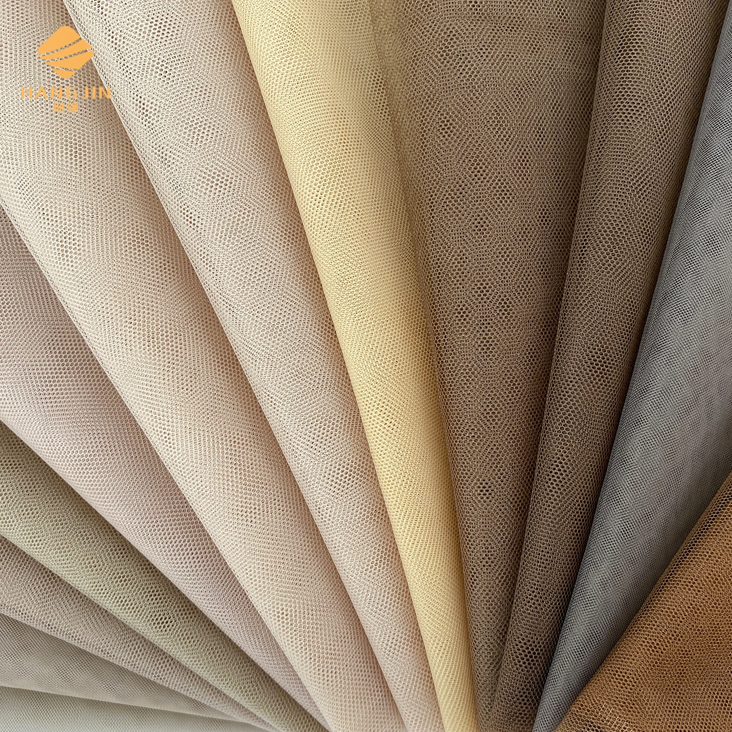 Tissu Tulle Polyester 130x130 Cm - Couleur Champagne - Pour Couture DIY, Robes, Voiles, Décoration - Maille Transparente - 4