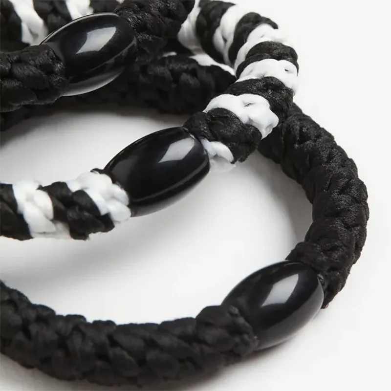 Mesh Widened Thickened Woven High Elastic Tie Colored Nylon Bands Hair Ties