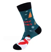 Fashion Cartoon Colorful Unisex Xmas Crew Socks High Quality Cotton Tube Christmas Socks Wholesale