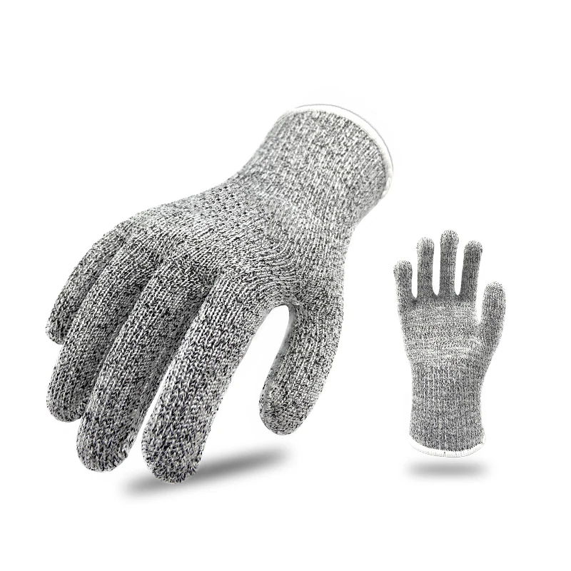 5 Cut Level Thicken HPPE Glass Knit cut resistant Garden General Purpose Safety Work gloves