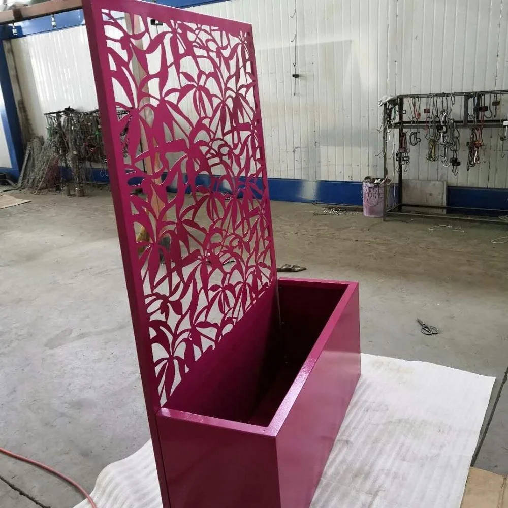 Modern Design Metal Planter Box with Screen