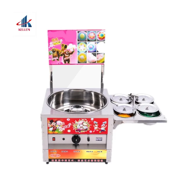 Vending Machine Production Bonbon Marshmallow Head Cotton Candy Gas Machine Full Automatic Cotton Candy Machine