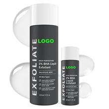 Private Label SKIN PERFECTING 2% BHA Liquid Salicylic Acid Exfoliant Organic Facial Serum for Home Use Fragrance-Free Nose Pores