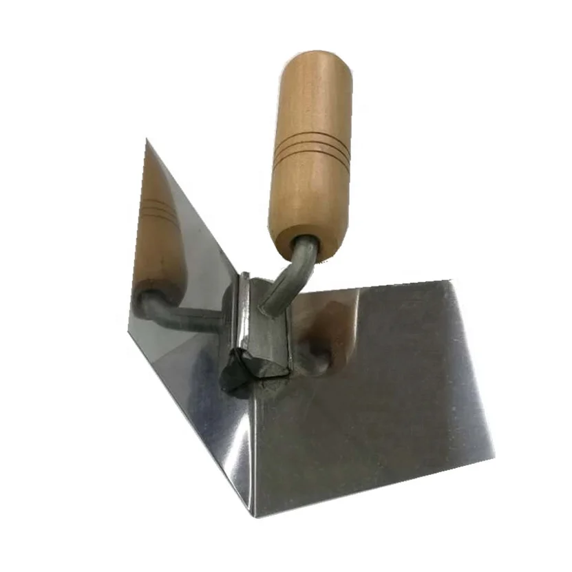 Ergonomic Grip Stainless Steel Drywall Corner Tool Industrial Grade 90 Degree Perfect Corner Trowel for Mudding Drywall