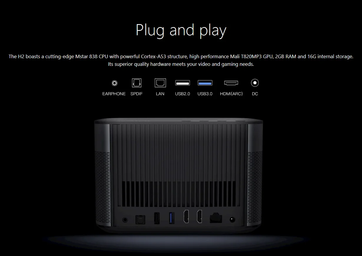 XGIMI H2 プロジェクター 本体 New販売製品xgimiグローバルプロジェクターフルhd 1920 × 1080 android