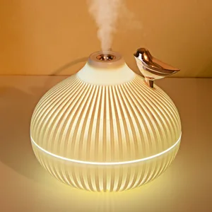 New Arrival Moon Lamp Humidifier 330ml Led Light Humidifier Aromatherapy Diffuser With Wooden Base